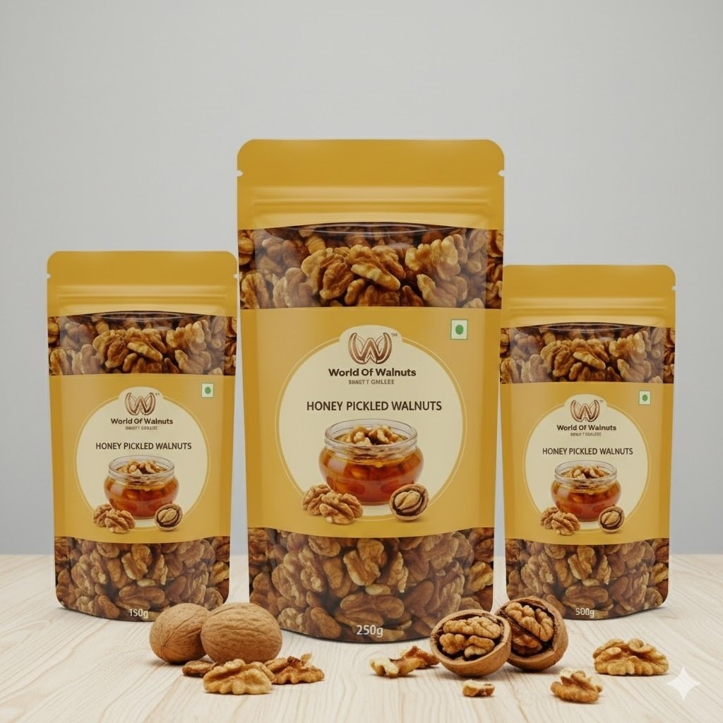 Honey Pickled Walnuts (Pouch Pack)